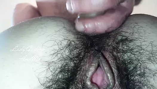 I get fucked doggy style in my hairy wet pussy and cum like a slut! ???? Loud moaning - Amateur couple - Close up - Orgasm