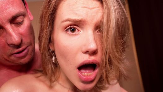 Even if It Hurts, Stepdad, I Want It!- Skinny Blonde Gets Fucked in the Ass by Her Stepfather