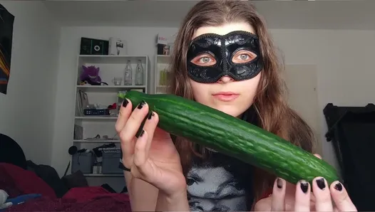 18yo TEEN FUCKS HUGE CUCUMBER!!!  Small Tits, Shy Teeny, Perfect body  Amateur Teen