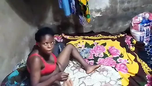 A Real African Couple Gets Wet in the Bedroom