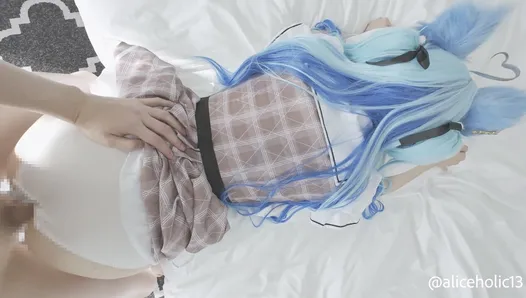 Vtuber cosplaying raw sex,multiple orgasm creampie