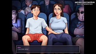 Summertime Saga – Horny Stepsister with Big Boobs Makes Her Stepbrother Play with Her Pussy in Cinema – #31