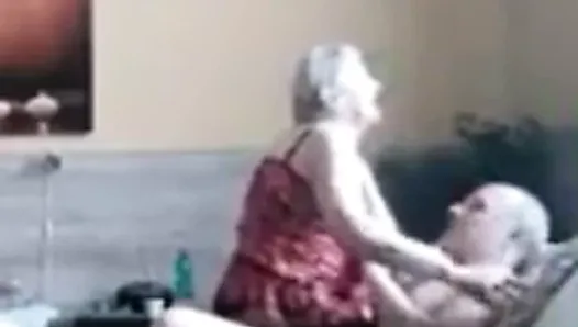 the old man penetrates deep into   grandmother