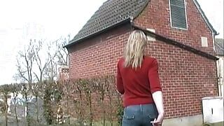 Blonde teen filmed in POV as she shoves her favorite toy inside her sex abstinent pussy