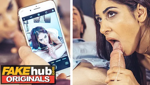 FAKEhub - Indian Desi hot wife MILF filmed taking cheating husband's thick cock in her hairy pussy by cuckold