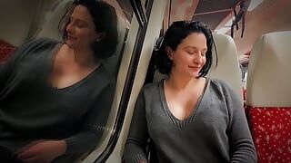 Very Risky Sex on Real Public Train Ended with Cumshot in to the Her Big Ass Real Amateur Dada Deville