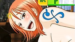 Nami sucking and fucking on boat (One Piece)