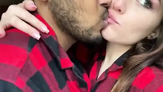 Indian couple kissing ( very hot kissing seen by Indian)